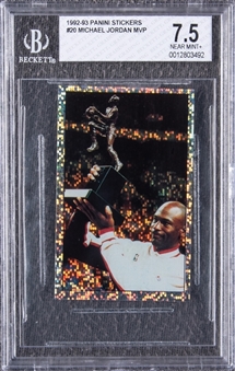 1992-93 Panini Stickers #20 Michael Jordan MVP - BGS NM+ 7.5